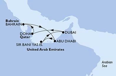 crociera msc euribia emirati arabi 2026 da dubai