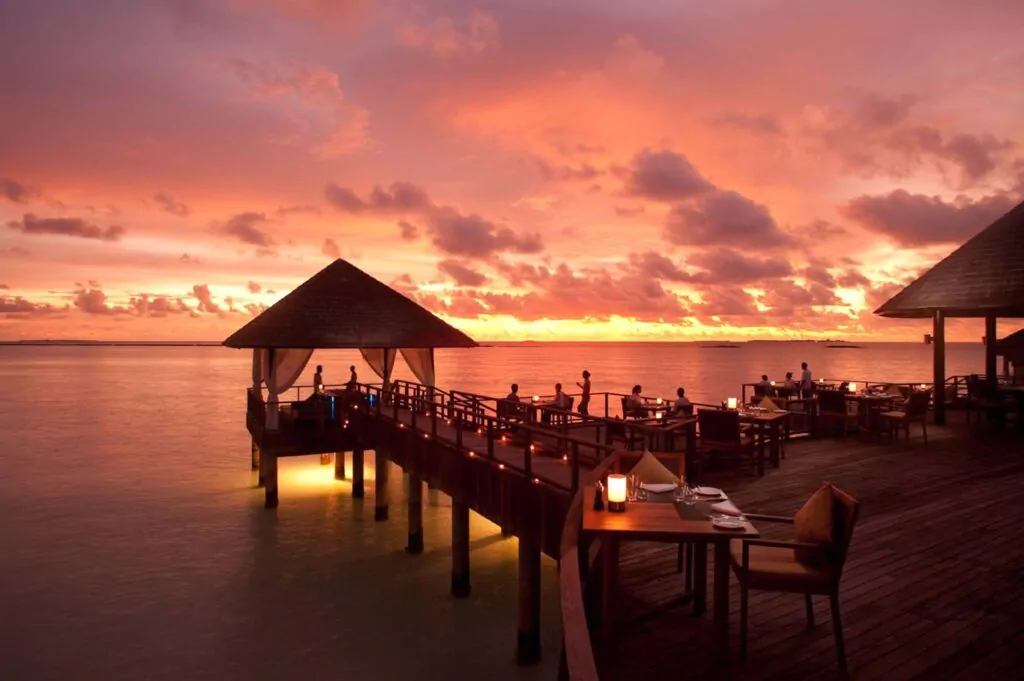 maldive the sun siyam iru fushi tramonto